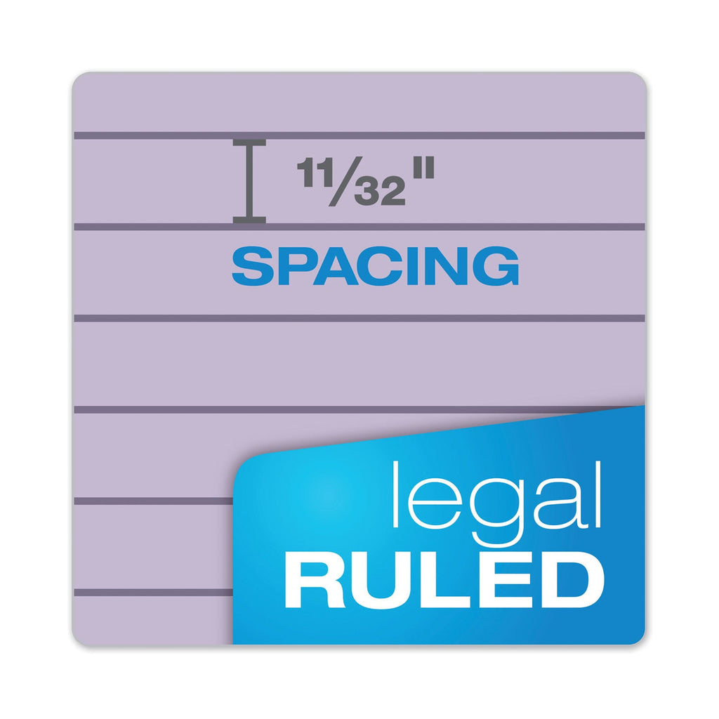TOPS Prism + Colored Writing Pads, Wide/Legal Rule, 50 Pastel Orchid 8.5 x 11.75 Sheets, 12/Pack