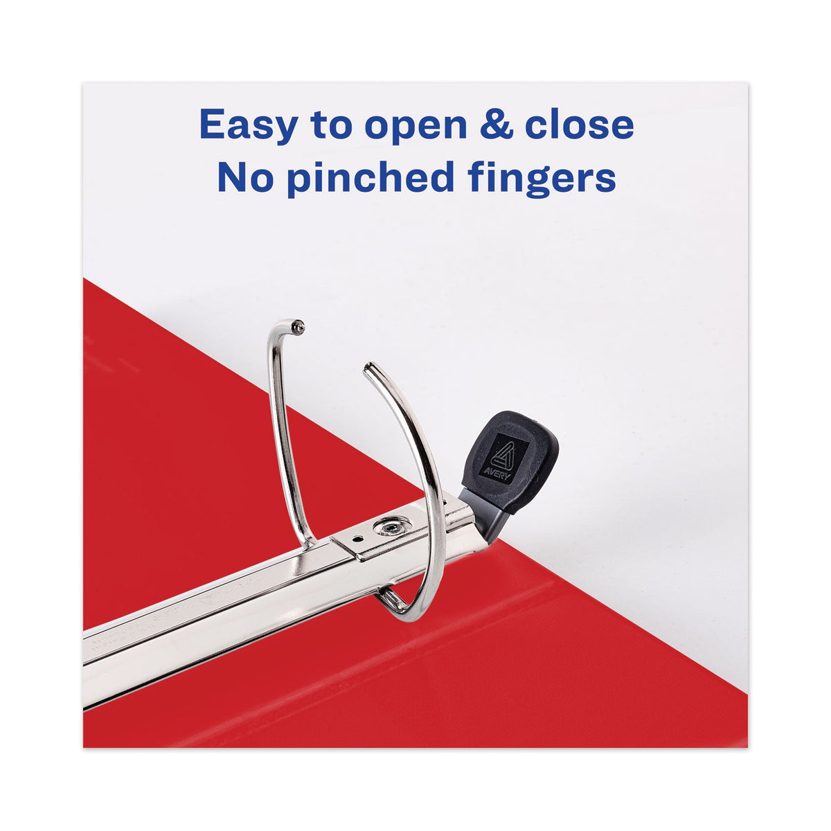 Avery Heavy-Duty View Binder with DuraHinge and Locking One Touch EZD Rings, 3 Rings, 5" Capacity, 11 x 8.5, Red