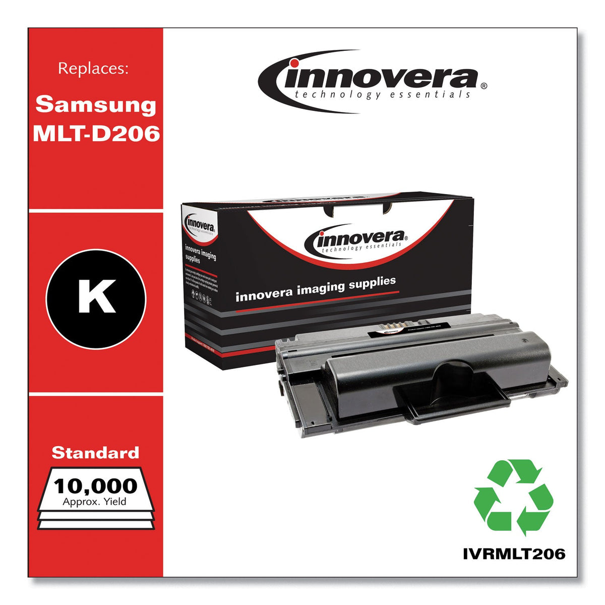 Innovera Remanufactured Black Toner, Replacement for MLT-D206L, 10,000 Page-Yield