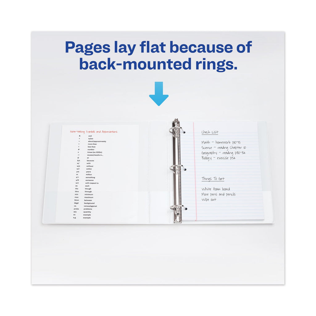 Avery TouchGuard Protection Heavy-Duty View Binders with Slant Rings, 3 Rings, 2" Capacity, 11 x 8.5, White
