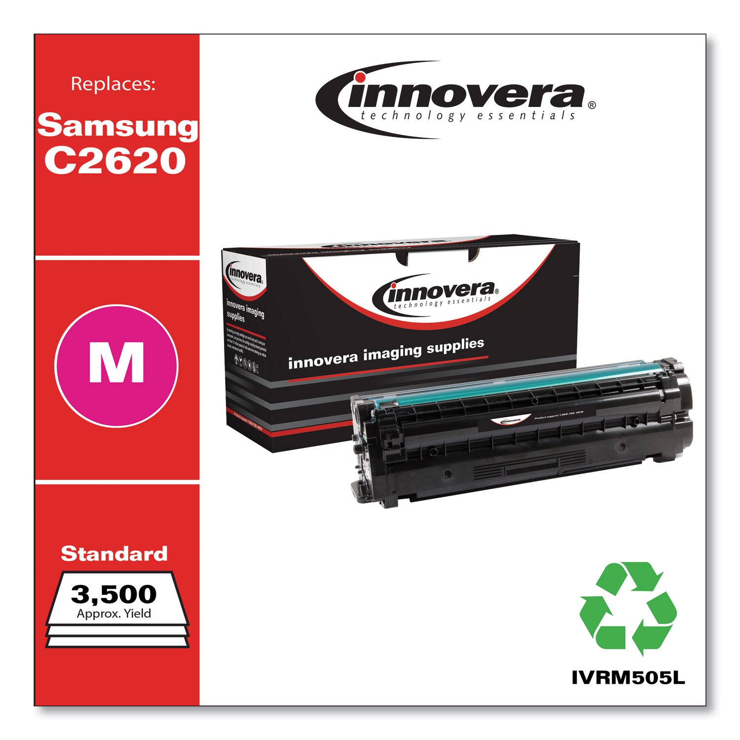 Innovera Remanufactured Magenta High-Yield Toner, Replacement for CLT-M505L (SU304A), 3,500 Page-Yield
