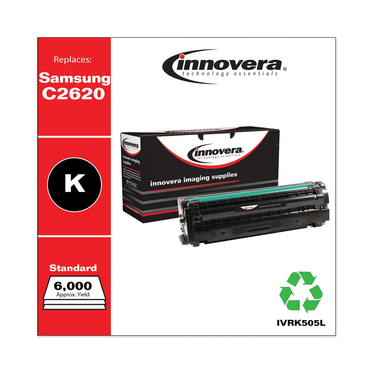 Innovera Remanufactured Black Toner, Replacement for C2620, 6,000 Page-Yield