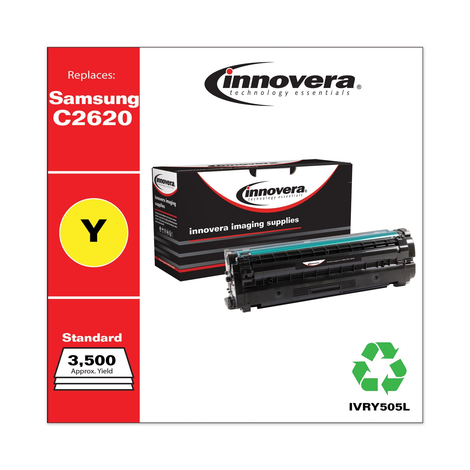 Innovera Remanufactured Yellow High-Yield Toner, Replacement for CLT-Y505L (SU514A), 3,500 Page-Yield