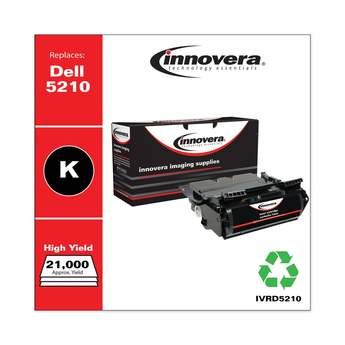 Innovera Remanufactured Black Toner, Replacement for 341-2915, 20,000 Page-Yield