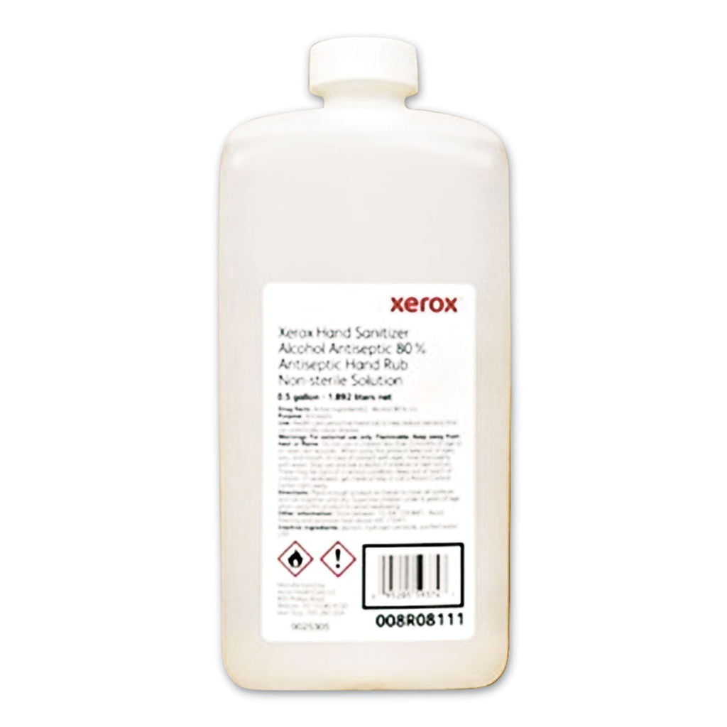 Xerox Liquid Hand Sanitizer, 0.5 gal Bottle, Unscented, 4/Carton