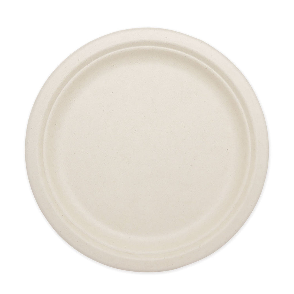 World Centric Fiber Plates, 9" dia, Natural, 1,000/Carton