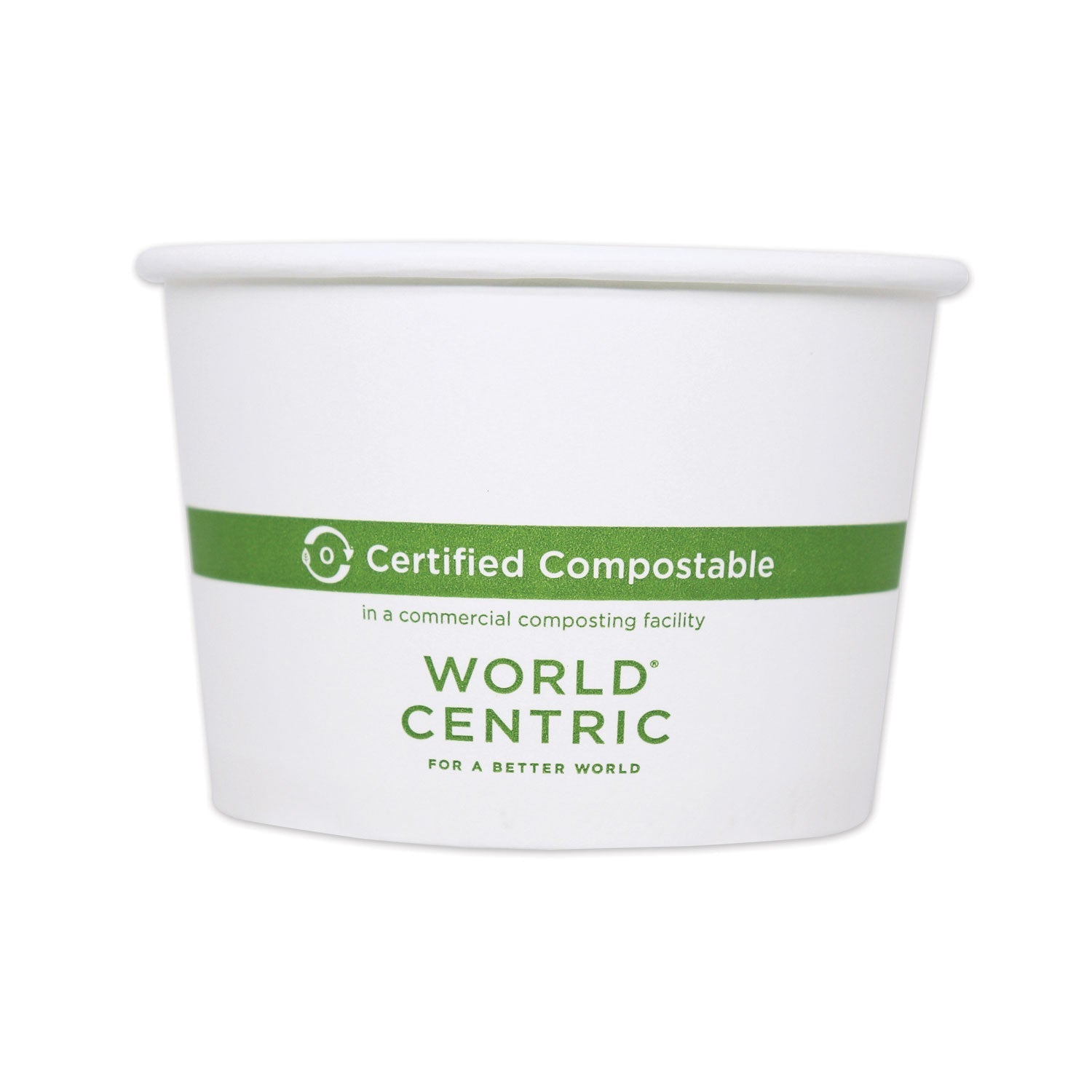 World Centric Paper Bowls, 16 oz, 4.4" Diameter x 3"h, White, 500/Carton