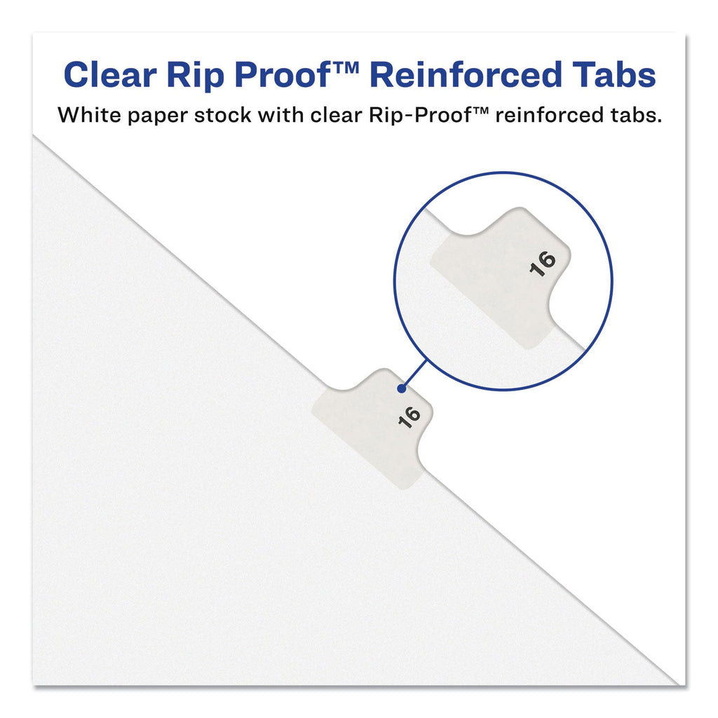 Avery-Style Preprinted Legal Bottom Tab Dividers, 26-Tab, Exhibit O, 11 x 8.5, White, 25/Pack