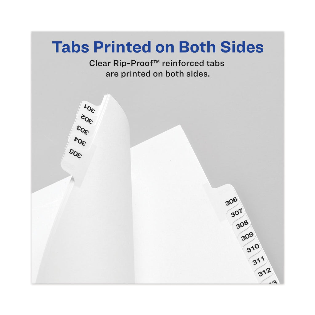 Avery-Style Preprinted Legal Bottom Tab Divider, 26-Tab, Exhibit D, 11 x 8.5, White, 25/PK