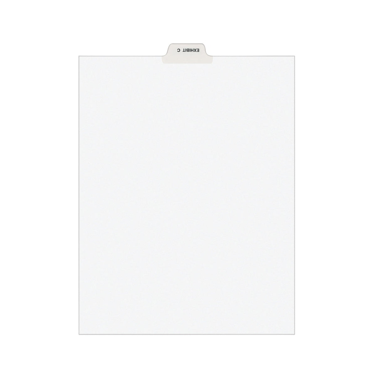 Avery-Style Preprinted Legal Bottom Tab Divider, 26-Tab, Exhibit C, 11 x 8.5, White, 25/PK