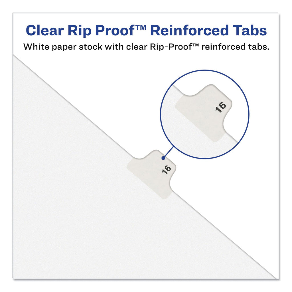 Avery-Style Preprinted Legal Bottom Tab Divider, 26-Tab, Exhibit D, 11 x 8.5, White, 25/PK