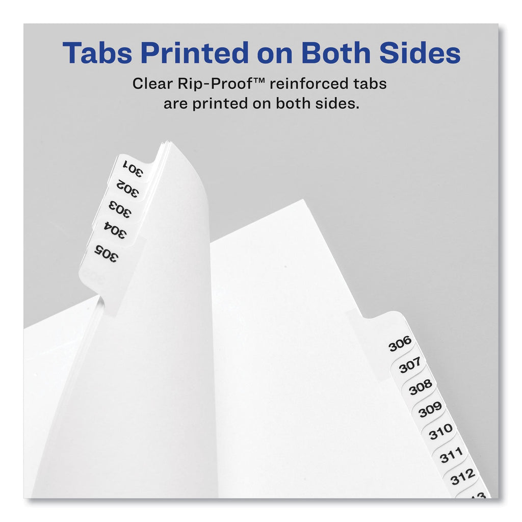 Avery-Style Preprinted Legal Bottom Tab Dividers, 26-Tab, Exhibit Y, 11 x 8.5, White, 25/Pack