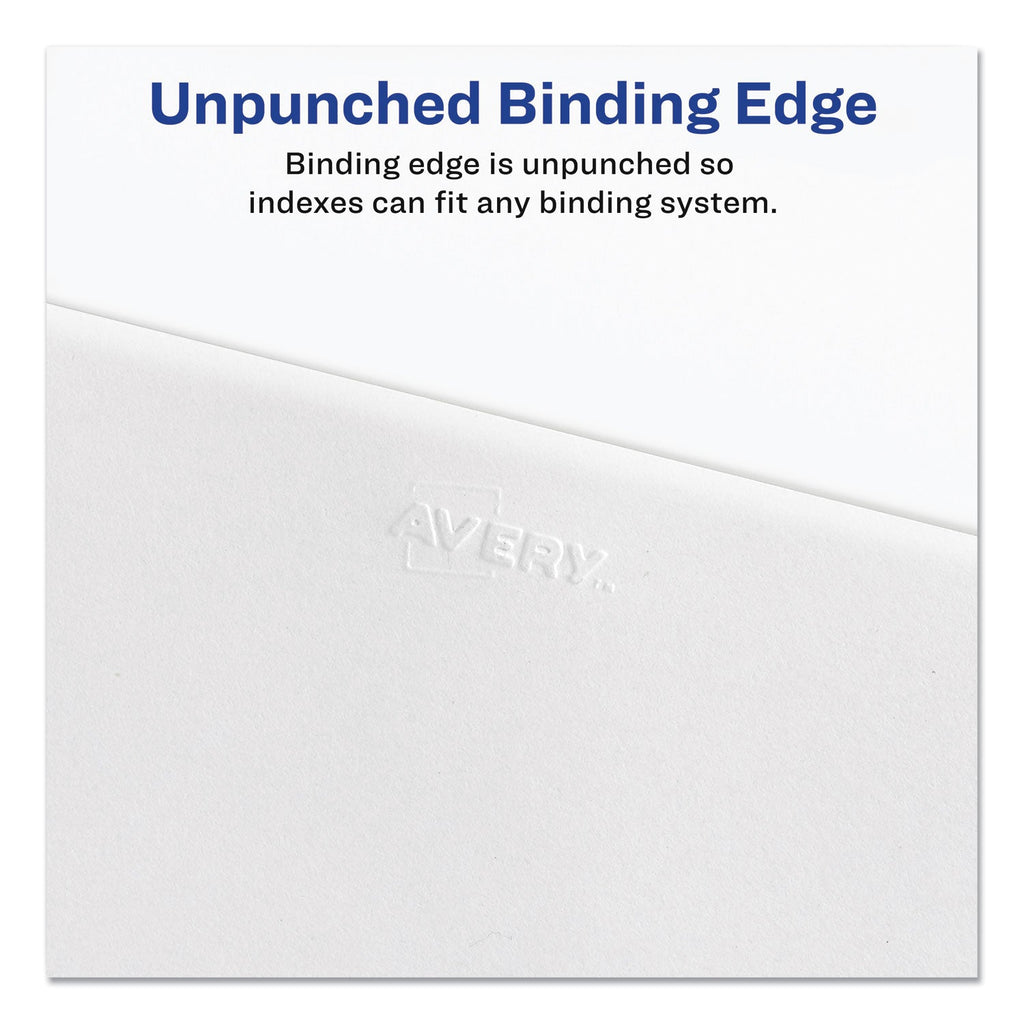 Avery-Style Preprinted Legal Side Tab Divider, 26-Tab, Exhibit Q, 11 x 8.5, White, 25/Pack, (1387)