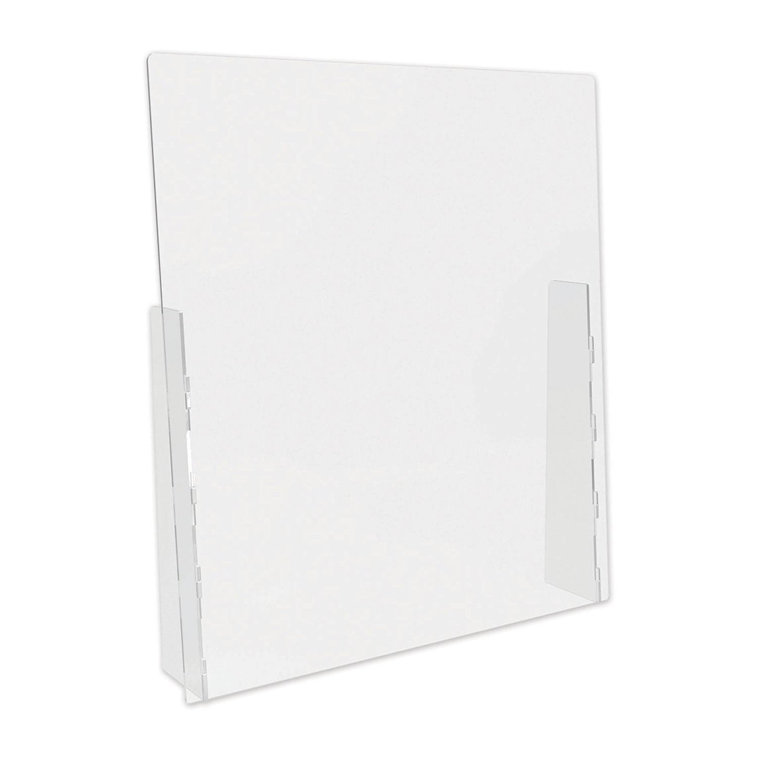 deflecto Counter Top Barrier with Full Shield, 31.75" x 6" x 36", Acrylic, Clear, 2/Carton