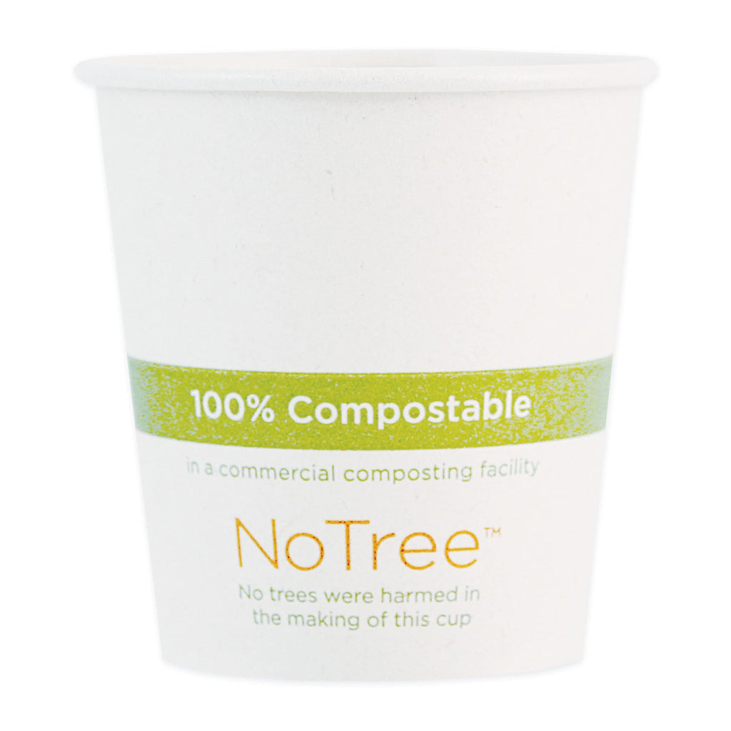 World Centric NoTree Paper Hot Cups, 6 oz, Natural, 1,000/Carton
