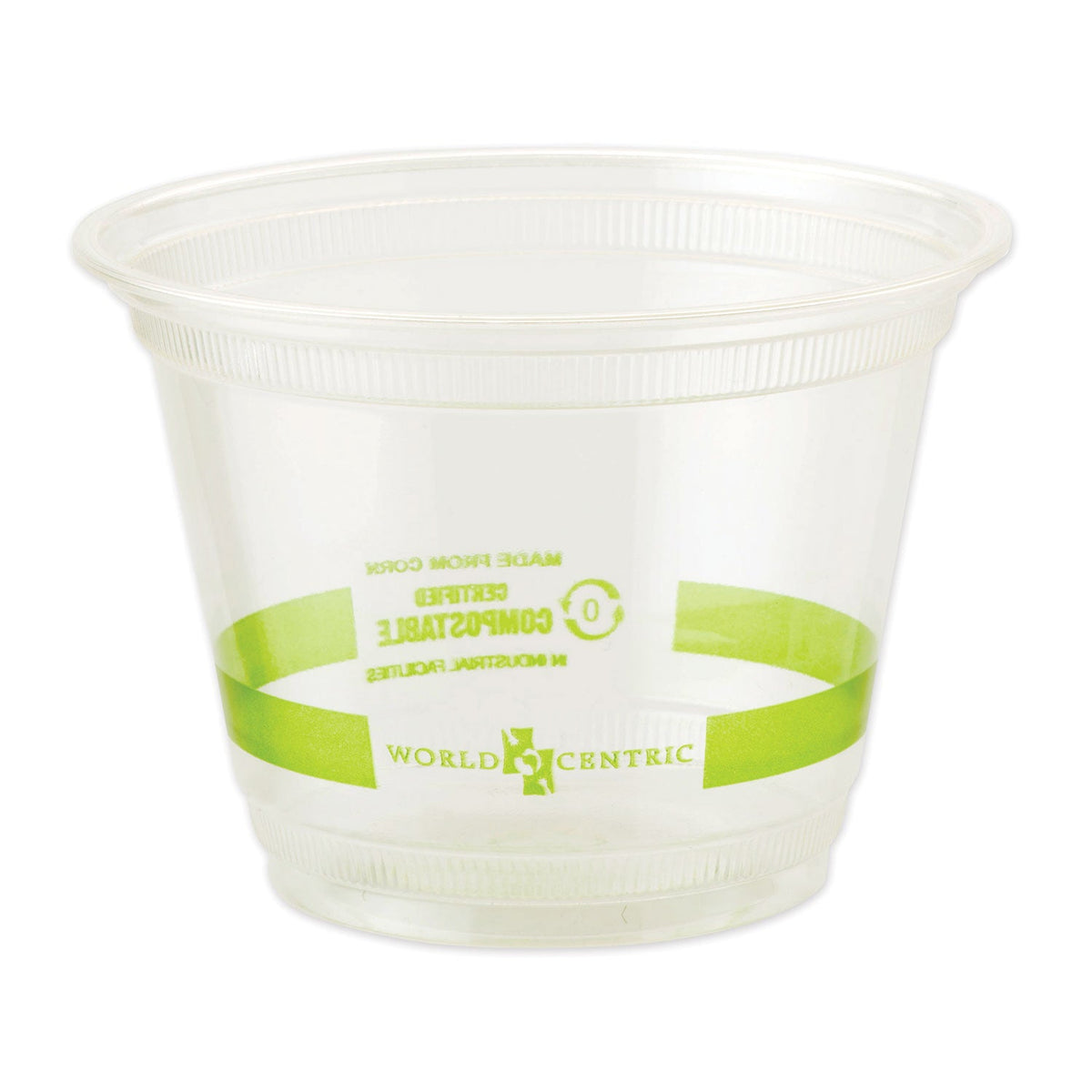 World Centric PLA Clear Cold Cups, 9 oz, Clear, 1,000/Carton