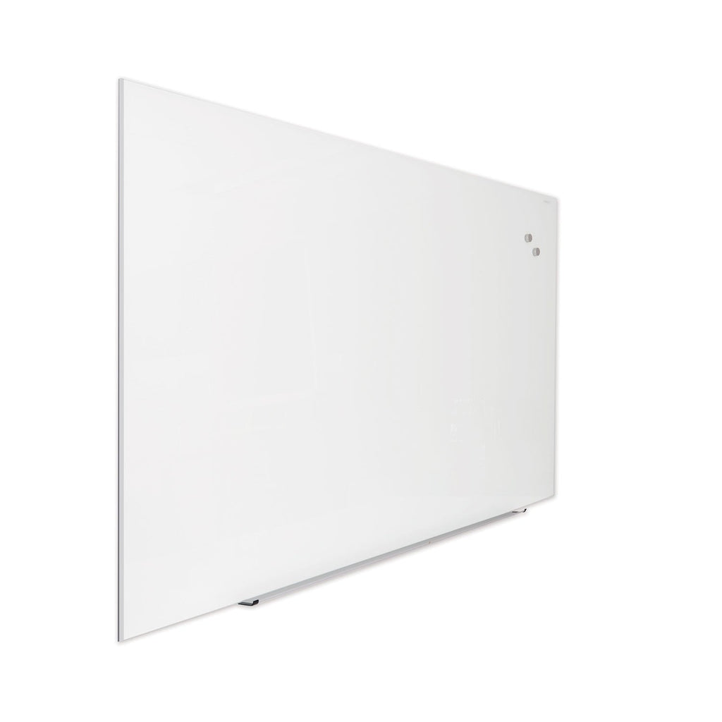 Universal Frameless Magnetic Glass Marker Board, 72" x 48", White