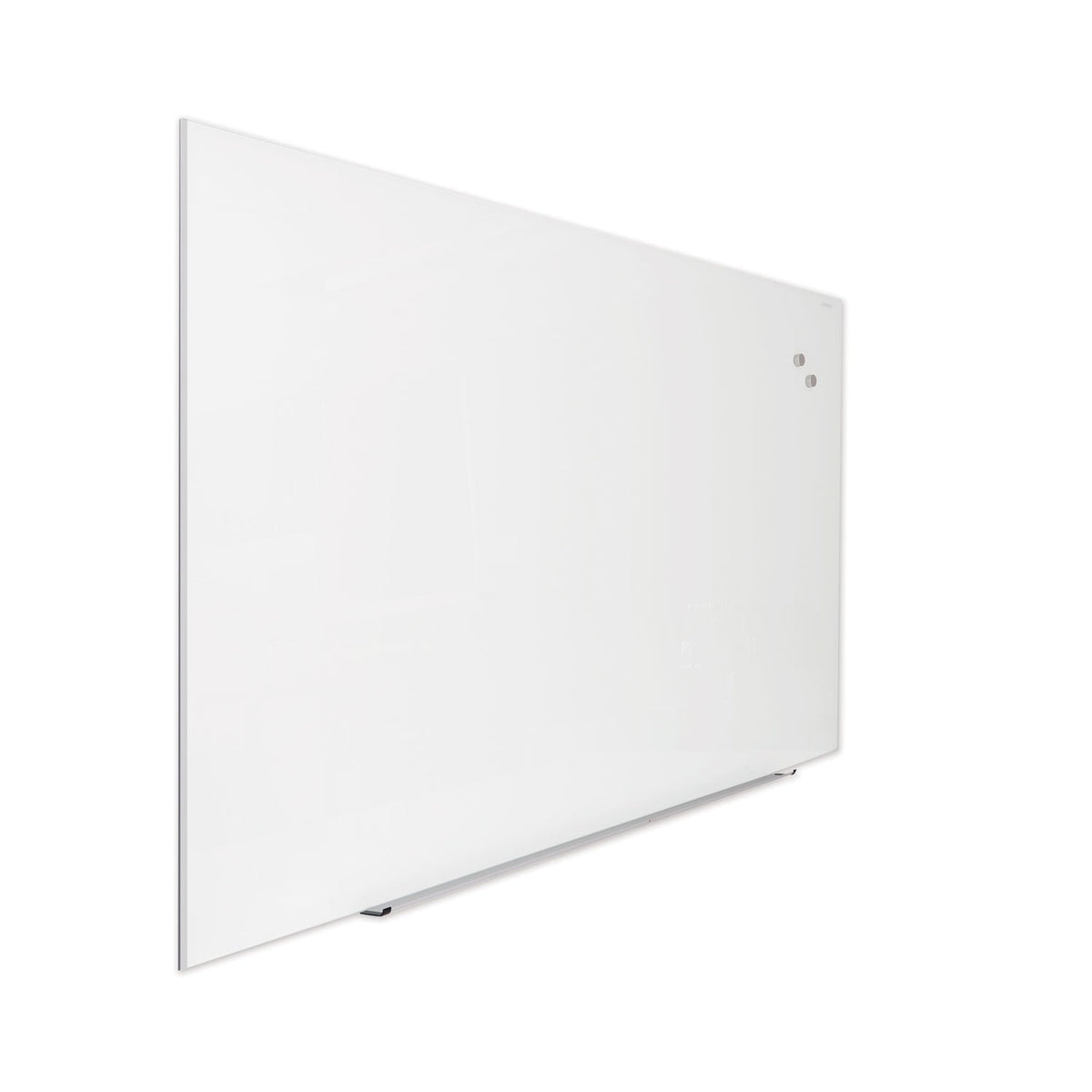 Universal Frameless Magnetic Glass Marker Board, 72" x 48", White