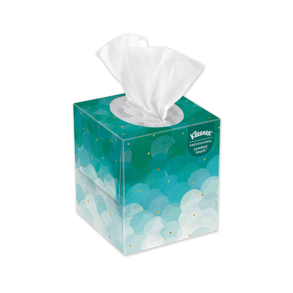 Kleenex Boutique White Facial Tissue for Business, Pop-Up Box, 2-Ply, 95 Sheets/Box, 6 Boxes/Pack