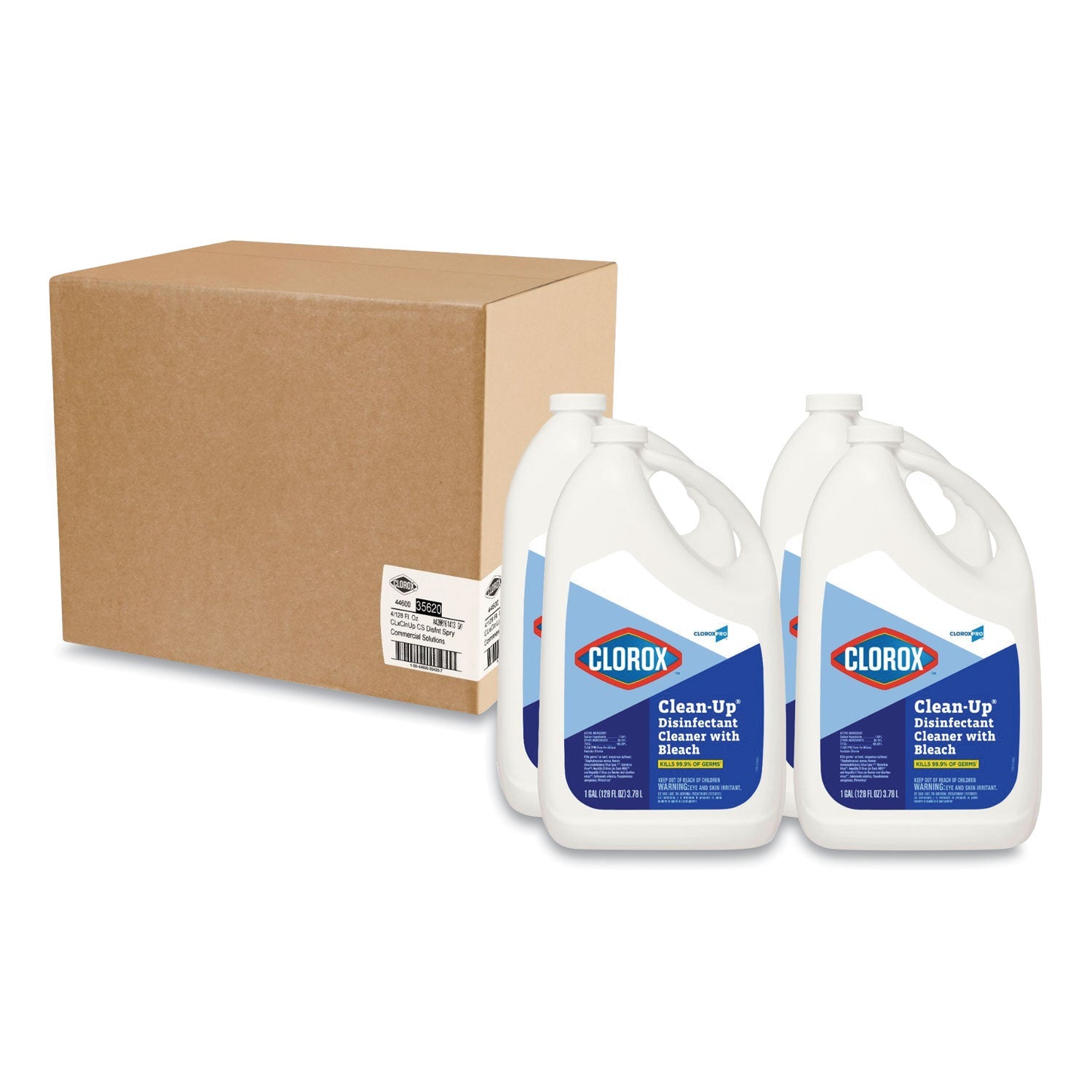 Clorox Pro Clorox Clean-up, Fresh Scent, 128 oz Refill Bottle, 4/Carton