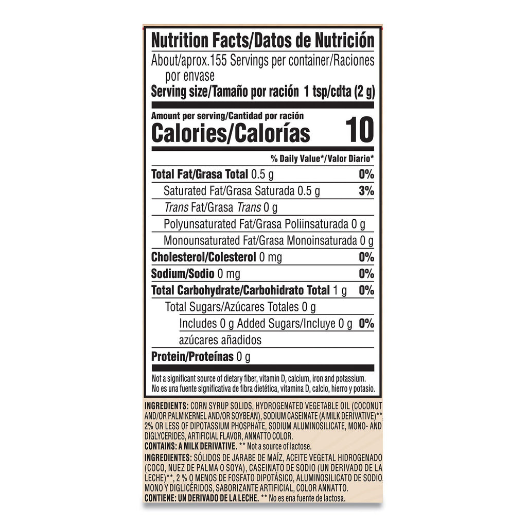 Coffee mate Non-Dairy Powdered Creamer, Original, 11 oz Canister, 12/Carton