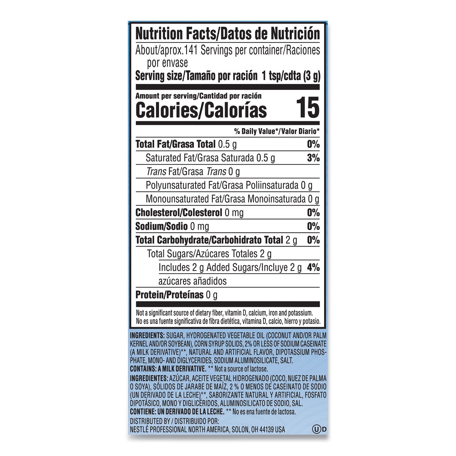 Coffee mate French Vanilla Creamer Powder, 15oz Plastic Bottle