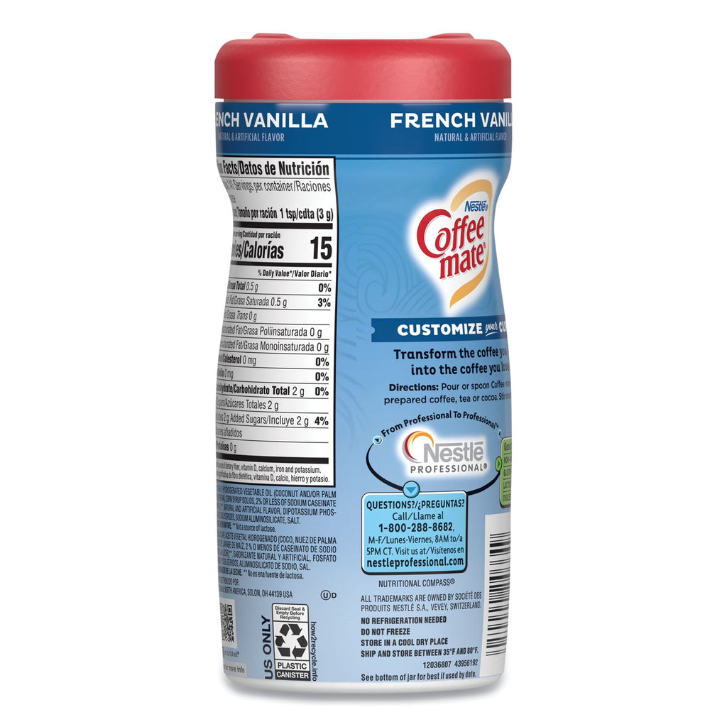 Coffee mate French Vanilla Creamer Powder, 15oz Plastic Bottle