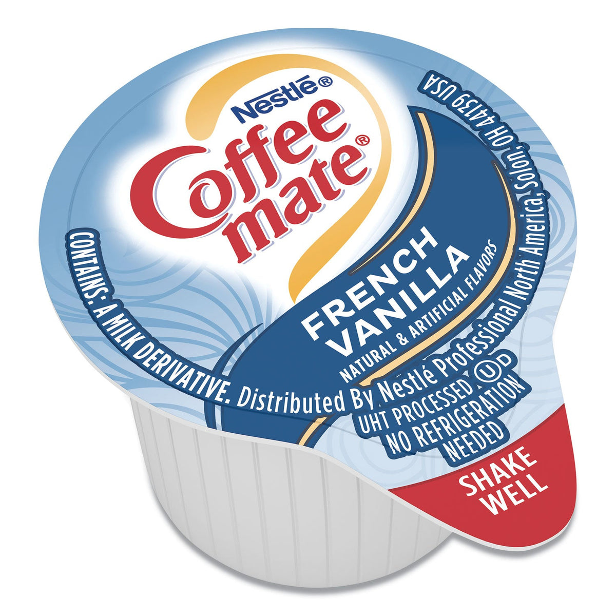 Coffee mate Liquid Coffee Creamer, French Vanilla, 0.38 oz Mini Cups, 180/Carton