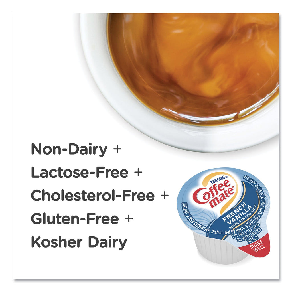 Coffee mate Liquid Coffee Creamer, French Vanilla, 0.38 oz Mini Cups, 50/Box