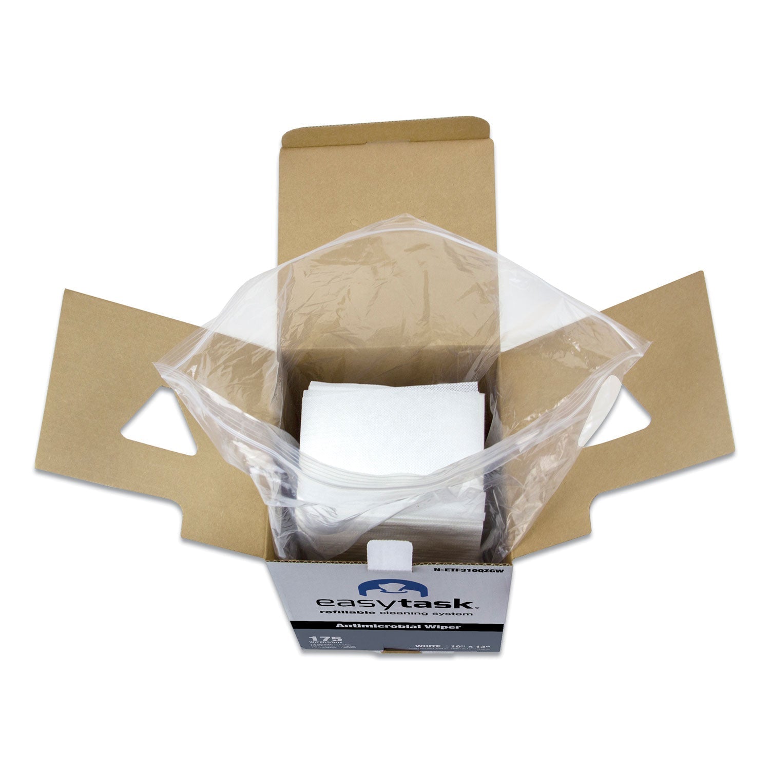 HOSPECO Easy Task F310 Wiper, Quarterfold, 10 x 13, Zipper Bag, 175/Bag