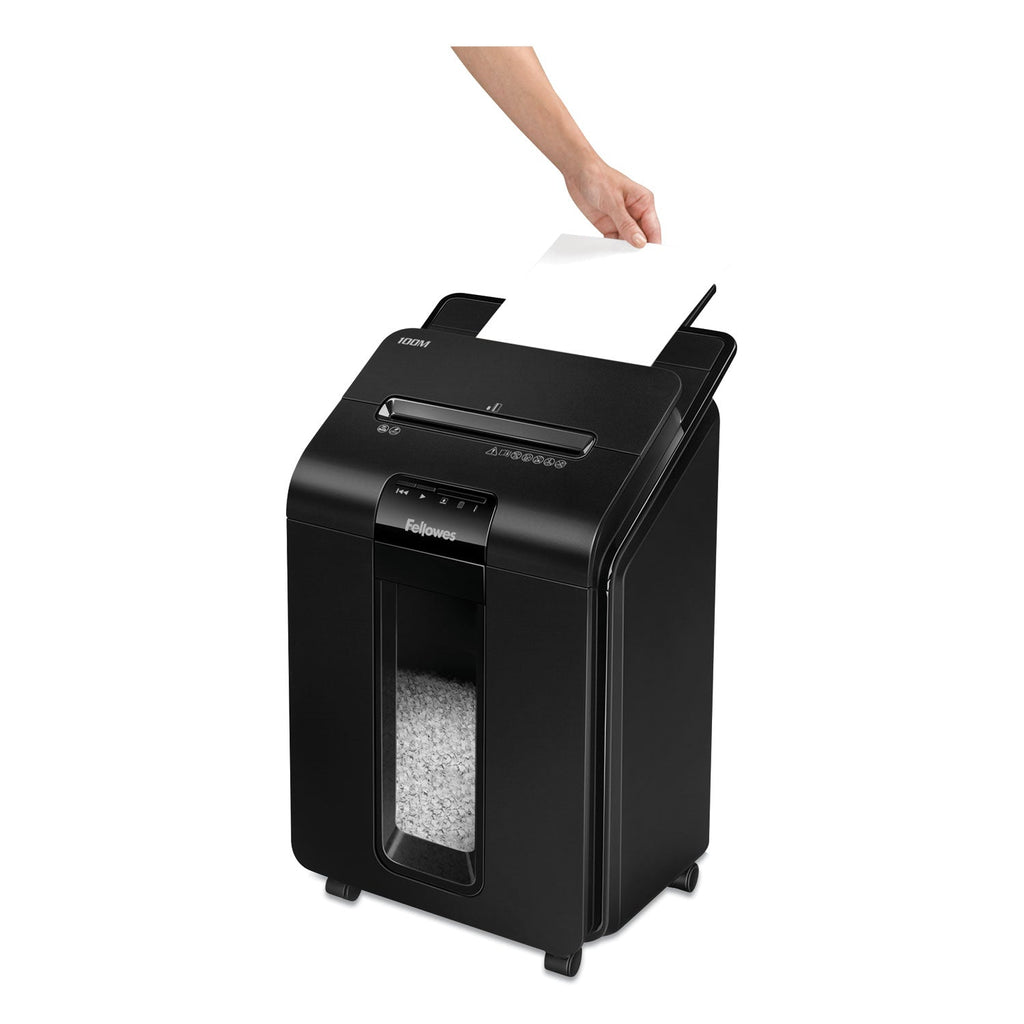 Fellowes AutoMax 100M Auto Feed Micro-Cut Shredder, 100 Auto/10 Manual Sheet Capacity