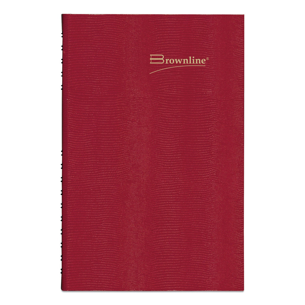 Brownline CoilPro Daily Planner, 10 x 7.88, Red Cover, 12-Month (Jan to Dec): 2023