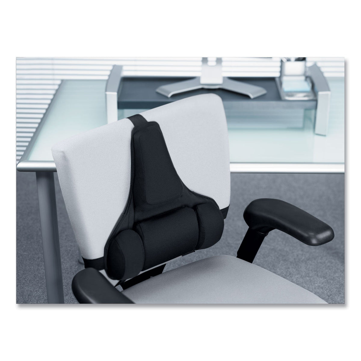 Fellowes Professional Series Back Support with Microban Protection, 15 x 2 x 14.5, Black