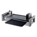 Fellowes Professional Series Flat Panel Workstation, 25.88" x 11.5" x 2.5" to 4.5", Black/Silver, Supports 40 lbs