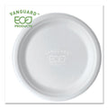 Eco-Products Vanguard Renewable and Compostable Sugarcane Plates, 9" dia, White, 500/Carton