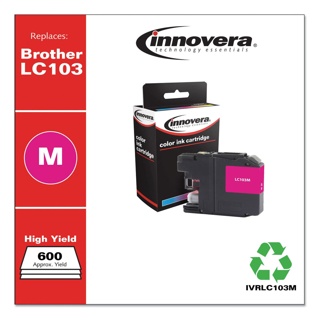 Innovera Remanufactured Magenta High-Yield Ink, Replacement for LC103M, 600 Page-Yield