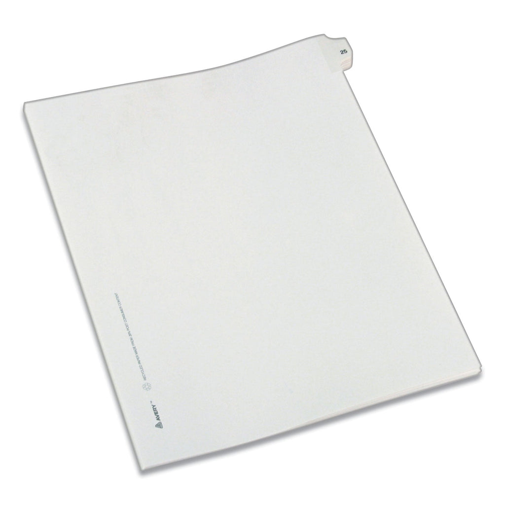 Avery Preprinted Legal Exhibit Side Tab Index Dividers, Allstate Style, 10-Tab, 25, 11 x 8.5, White, 25/Pack