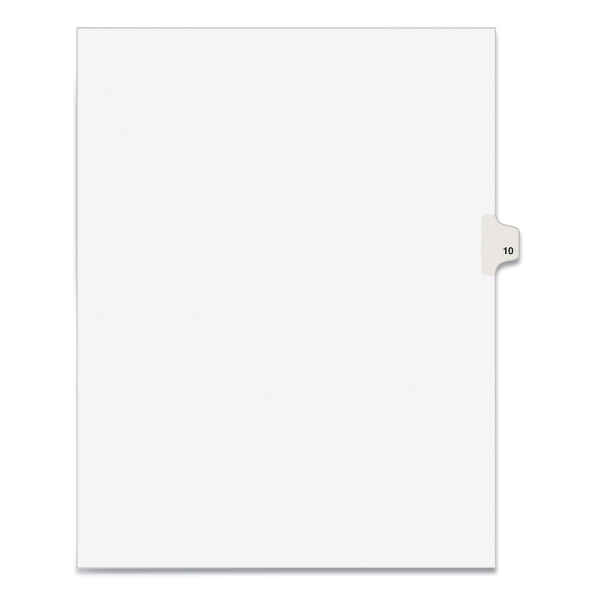 Avery Preprinted Legal Exhibit Side Tab Index Dividers, Avery Style, 10-Tab, 10, 11 x 8.5, White, 25/Pack
