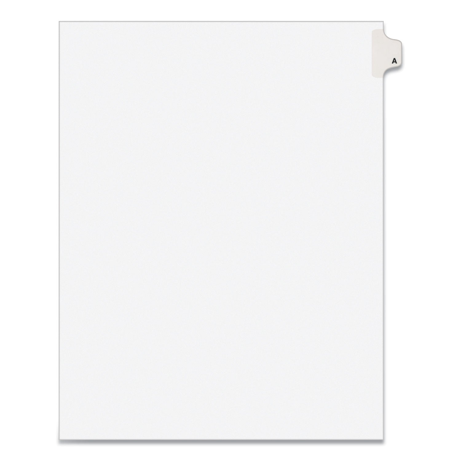 Avery Preprinted Legal Exhibit Side Tab Index Dividers, Avery Style, 26-Tab, A, 11 x 8.5, White, 25/Pack, (1401)
