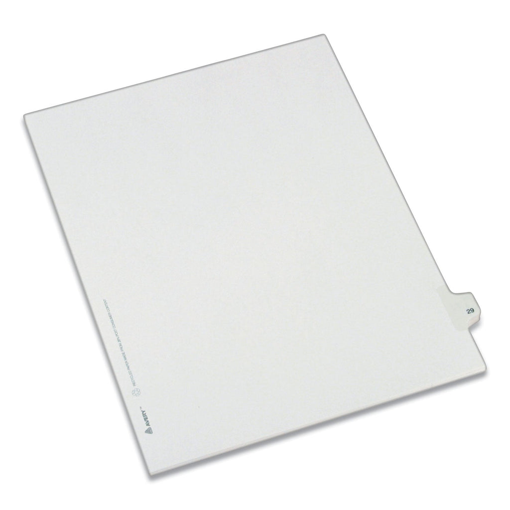 Avery Preprinted Legal Exhibit Side Tab Index Dividers, Allstate Style, 10-Tab, 29, 11 x 8.5, White, 25/Pack