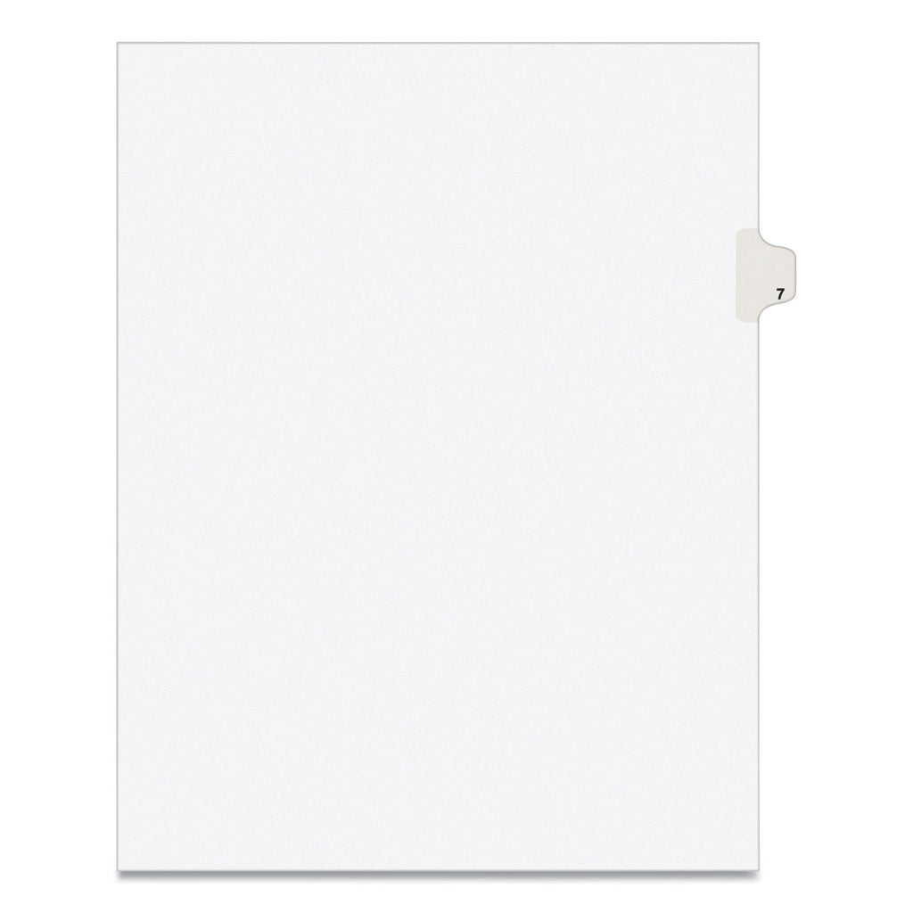 Avery Preprinted Legal Exhibit Side Tab Index Dividers, Avery Style, 10-Tab, 7, 11 x 8.5, White, 25/Pack