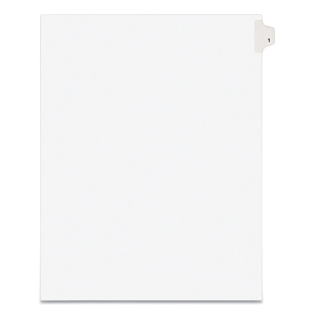 Avery Preprinted Legal Exhibit Side Tab Index Dividers, Avery Style, 10-Tab, 1, 11 x 8.5, White, 25/Pack