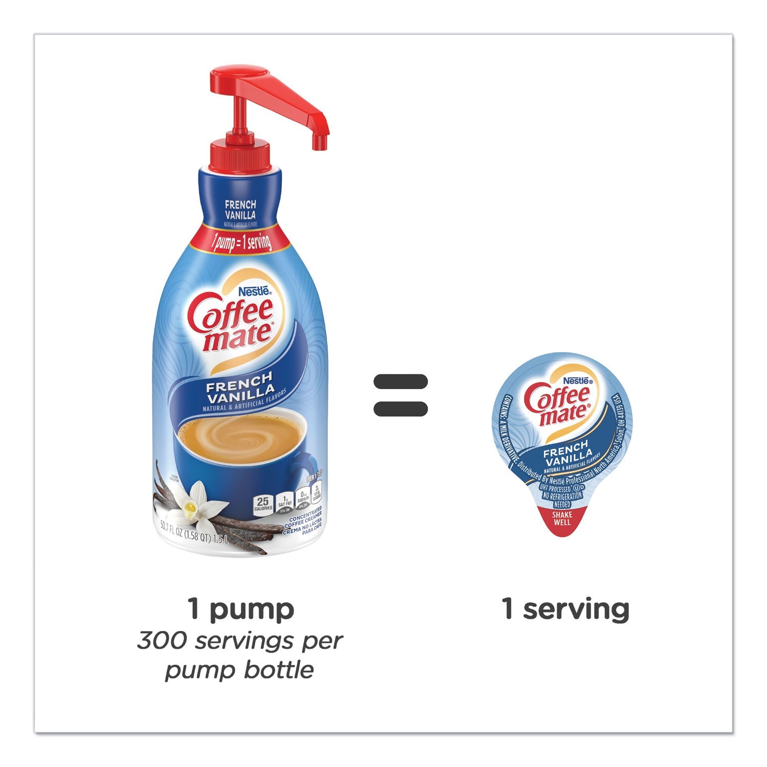 Coffee mate Liquid Coffee Creamer, French Vanilla, 1500mL Pump Bottle