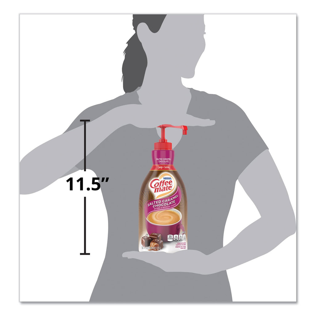 Coffee mate Liquid Creamer Pump Bottle, Salted Caramel Chocolate, 1.5 Liter