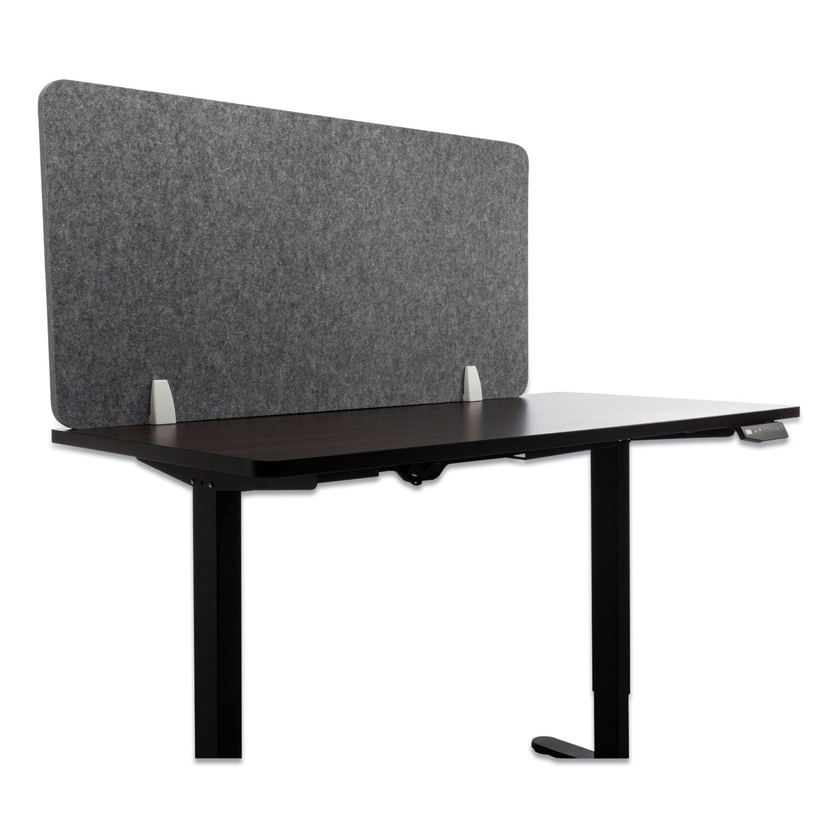 Lumeah Desk Screen Cubicle Panel and Office Partition Privacy Screen, 47 x 1 x 23.5, Polyester, Gray