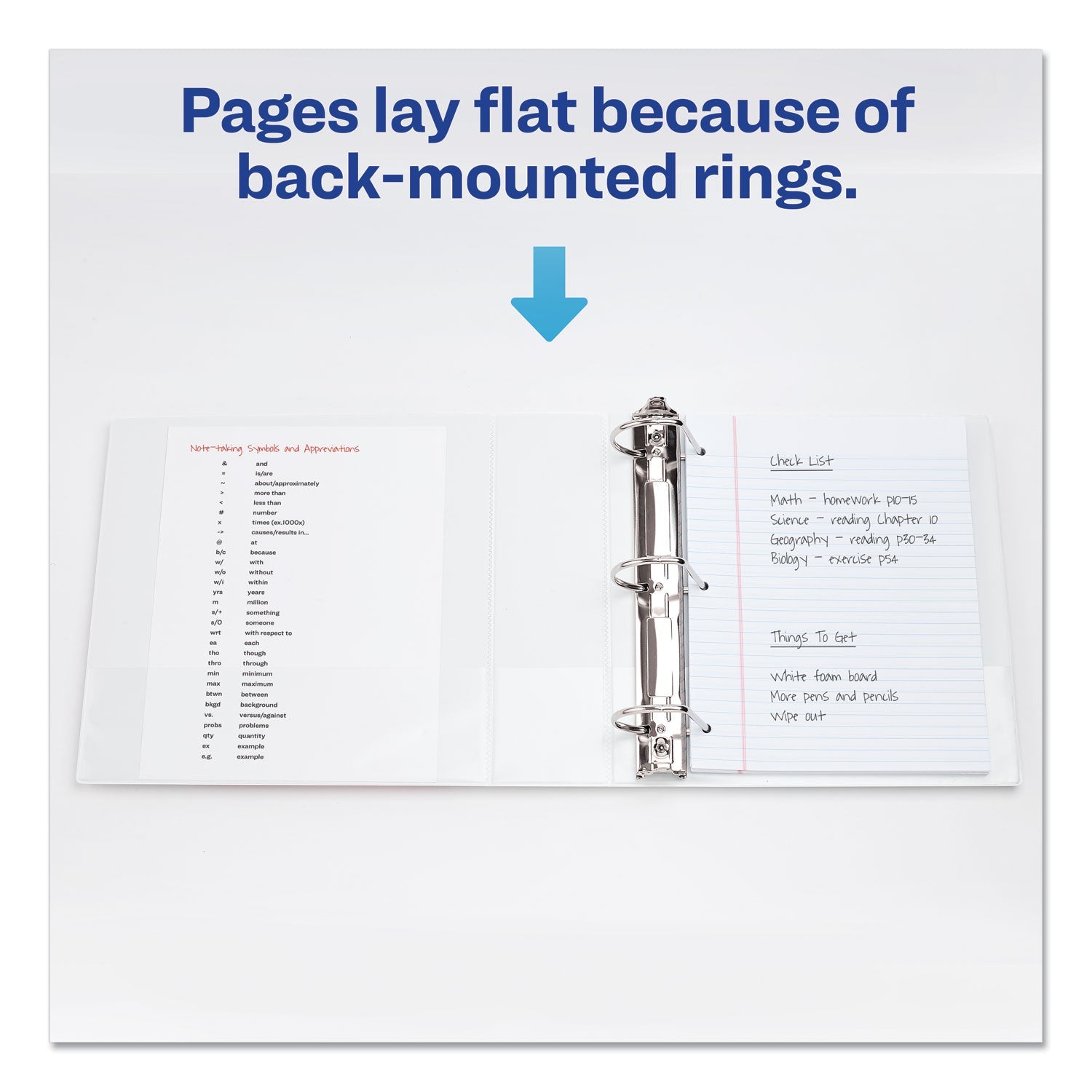 Avery Durable View Binder with DuraHinge and Slant Rings, 3 Rings, 3" Capacity, 11 x 8.5, White, 4/Pack