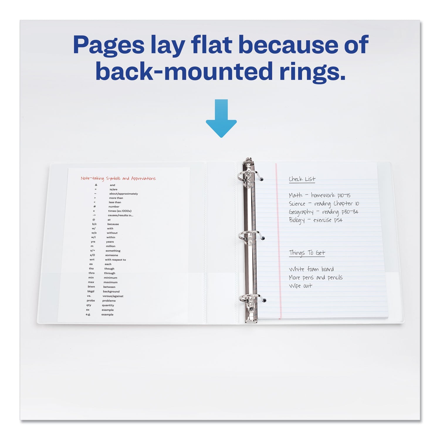 Avery Durable View Binder with DuraHinge and Slant Rings, 3 Rings, 1" Capacity, 11 x 8.5, White