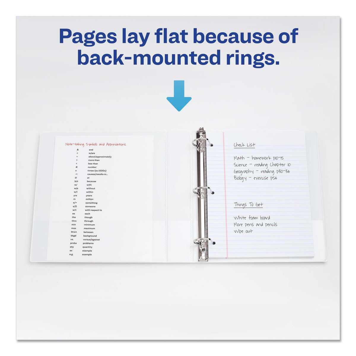Avery Durable View Binder with DuraHinge and EZD Rings, 3 Rings, 1.5" Capacity, 11 x 8.5, White, (9401)
