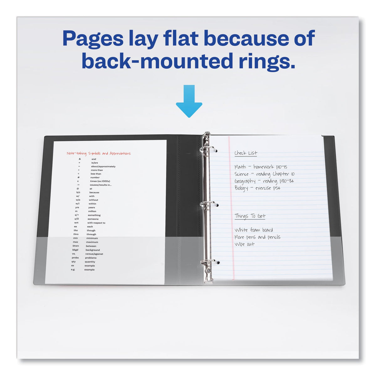 Avery Durable Non-View Binder with DuraHinge and EZD Rings, 3 Rings, 5" Capacity, 11 x 8.5, Black, (7901)