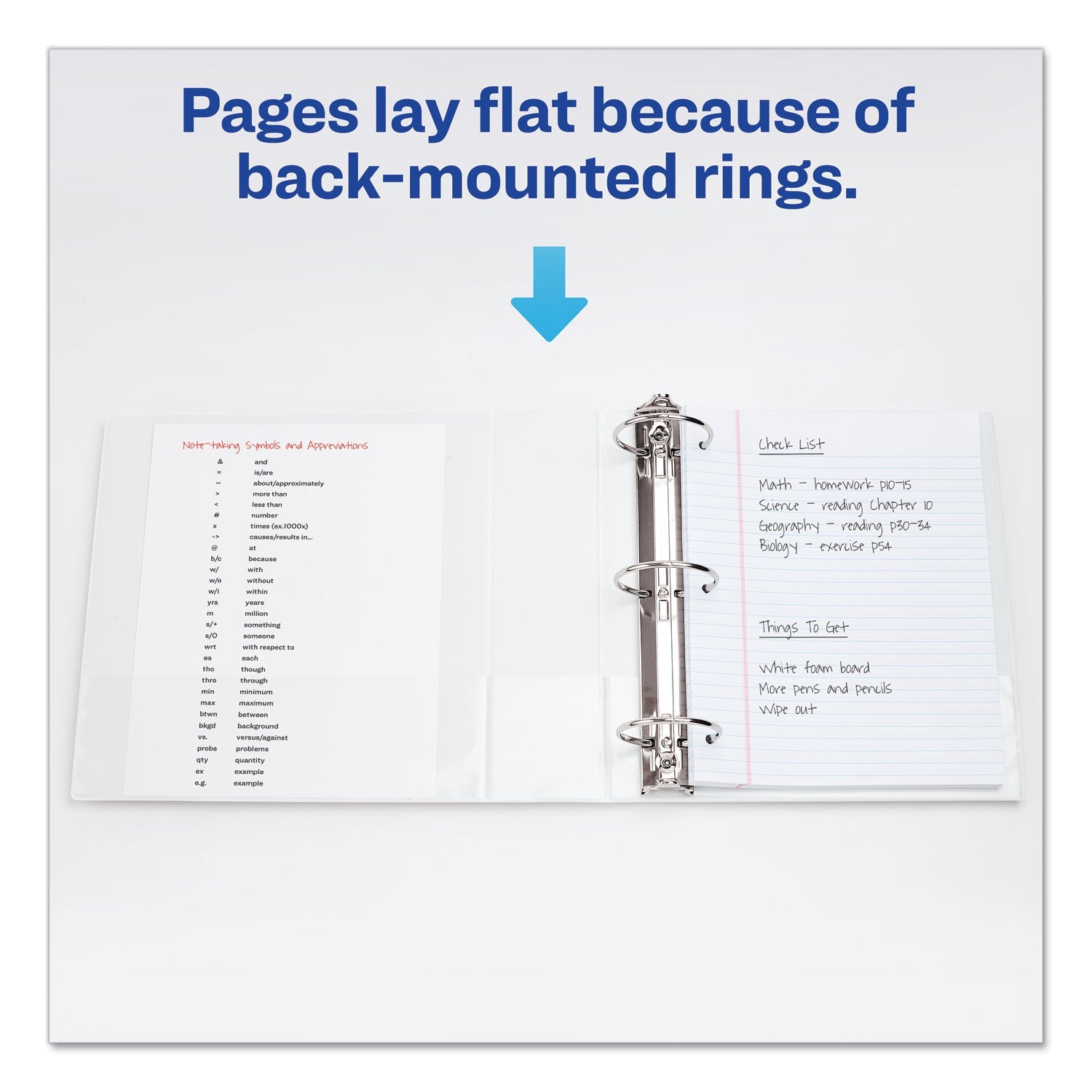 Avery Showcase Economy View Binder with Round Rings, 3 Rings, 0.5" Capacity, 11 x 8.5, White